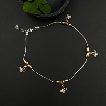 Butterfly Rose Gold Anklet